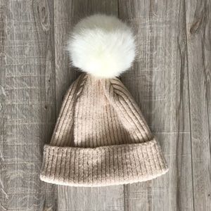 Faux Fur Pom Pom Tuque